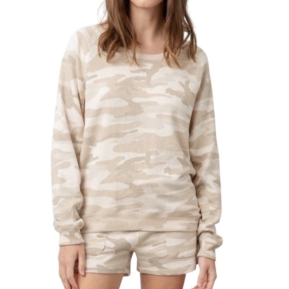 Rails Theo Oatmeal Camo Pullover‎ Crewneck Sweatshirt S